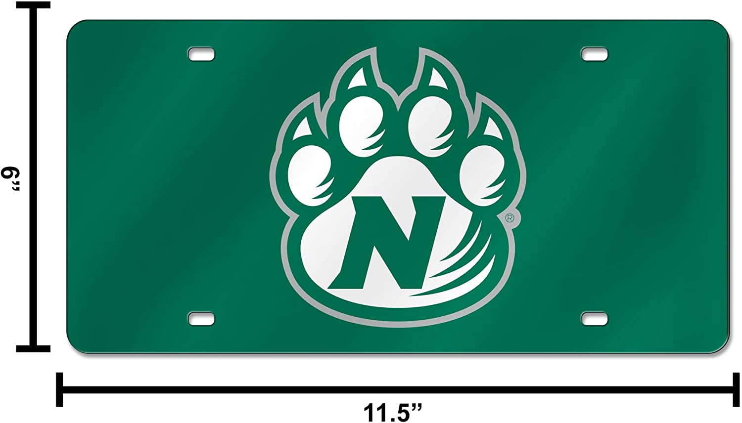 Alt View 2. Rico Industries - Northwest Missouri State Bearcats Green Mirrored Laser Cut License Plate Laser Tag - Multi.