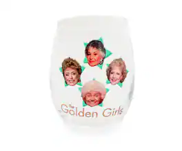 Silver Buffalo - The Golden Girls Stars Stemless Wine Glass | Holds 20 Ounces - Blue