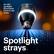 An LED spotlight illuminates hard-to-see areas. Spotlight strays