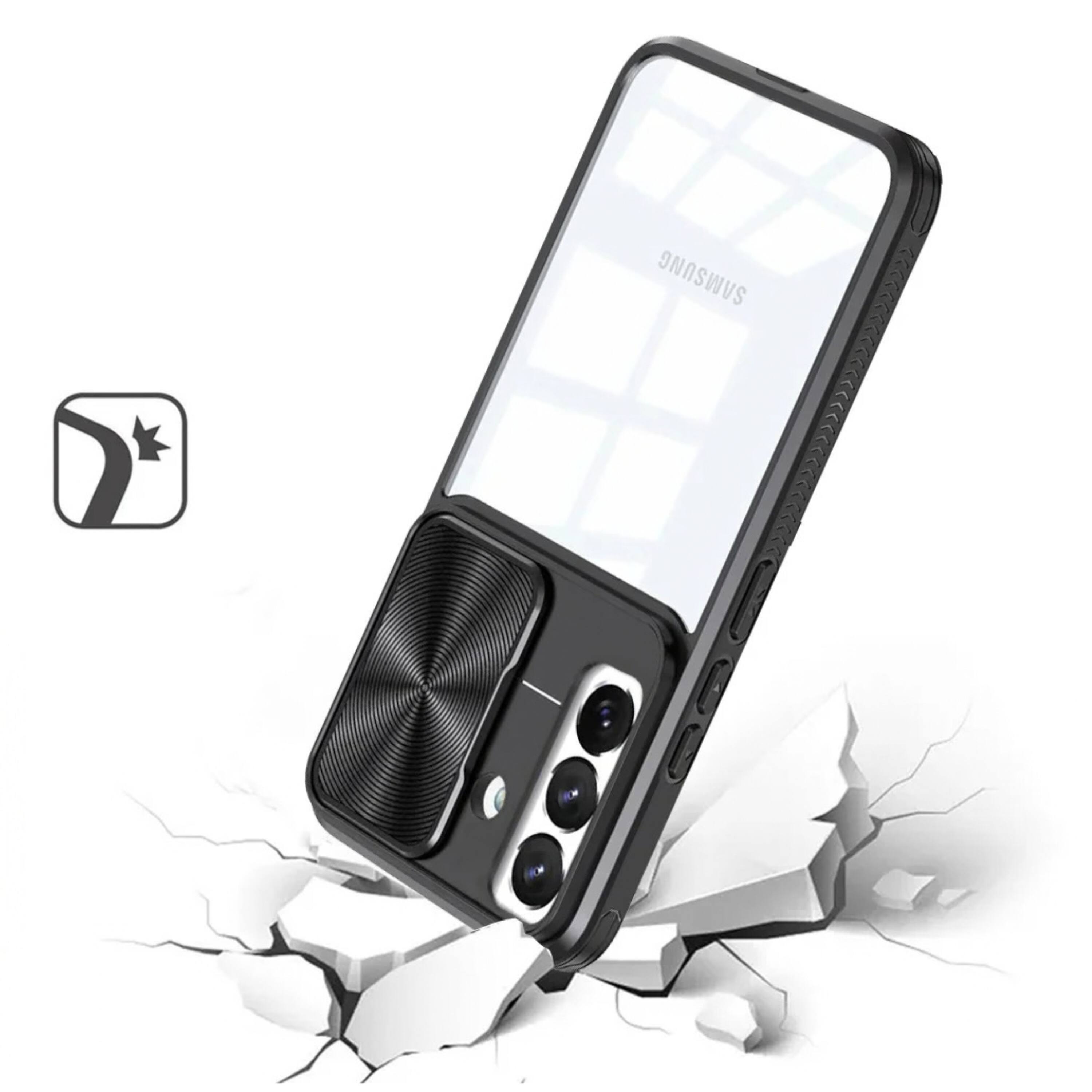 Kitcheniva Rugged Clear Back Phone Case With Sliding Camera Lens Cover ...