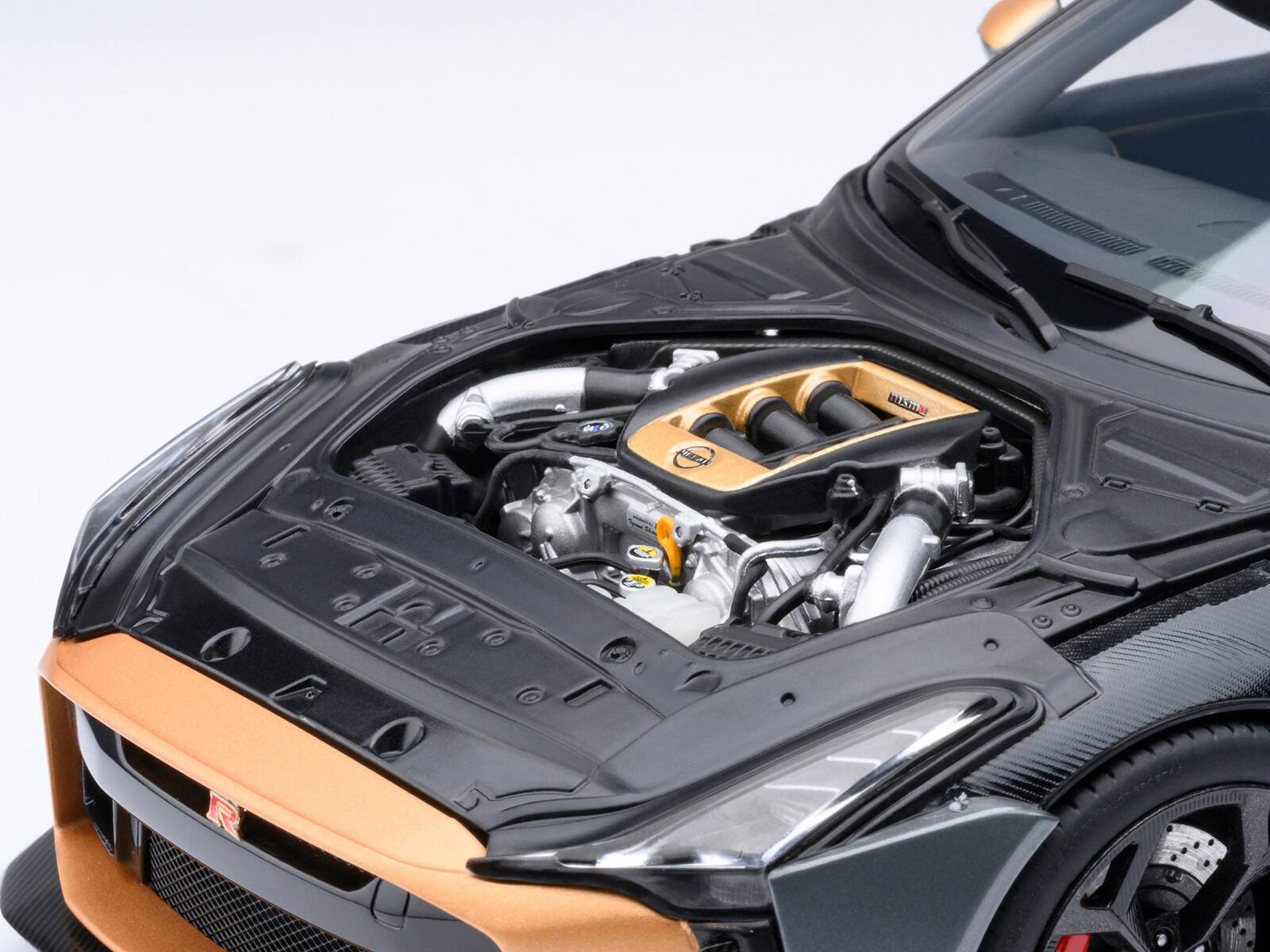 Alt View 3. Autoart - Nissan GT-R50 By ItalDesign "Goodwood Version" Liquid Kinetic Gray Metallic with Gold Accents 1/18 Model Car by Autoart.