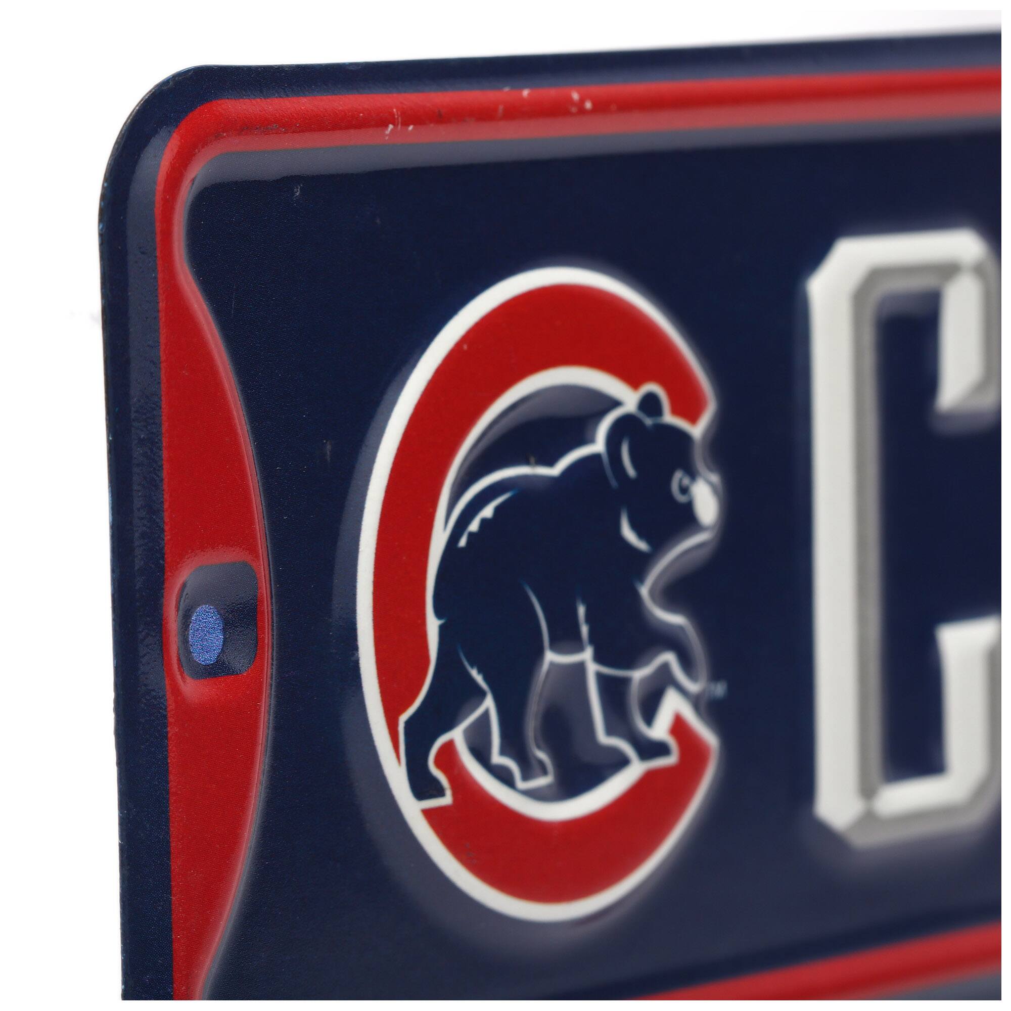 Alt View 3. Open Road Brands - Chicago Cubs 5'' x 20'' Metal Street Sign - Multicolor.
