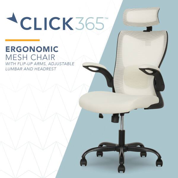 Click365 - Ergonomic Mesh Chair with Headrest - Almond Beige price history on PriceWatchPro