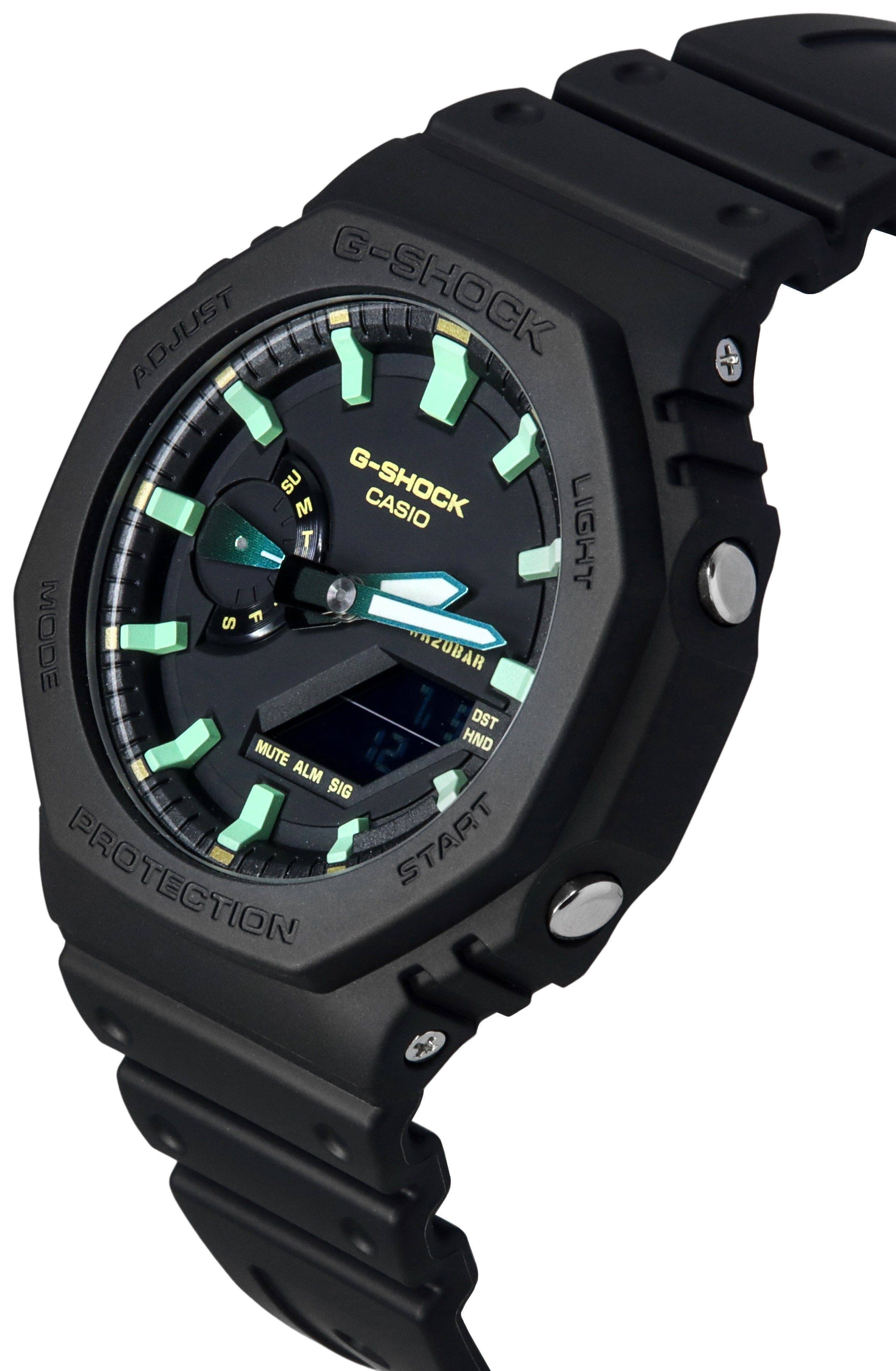 ADJUST G-SHOCK CASIO G-SHOCK LIGHT MODE 2UBAR 11.5 DST MUTE 12 HND ALM SIG PROTECTION START