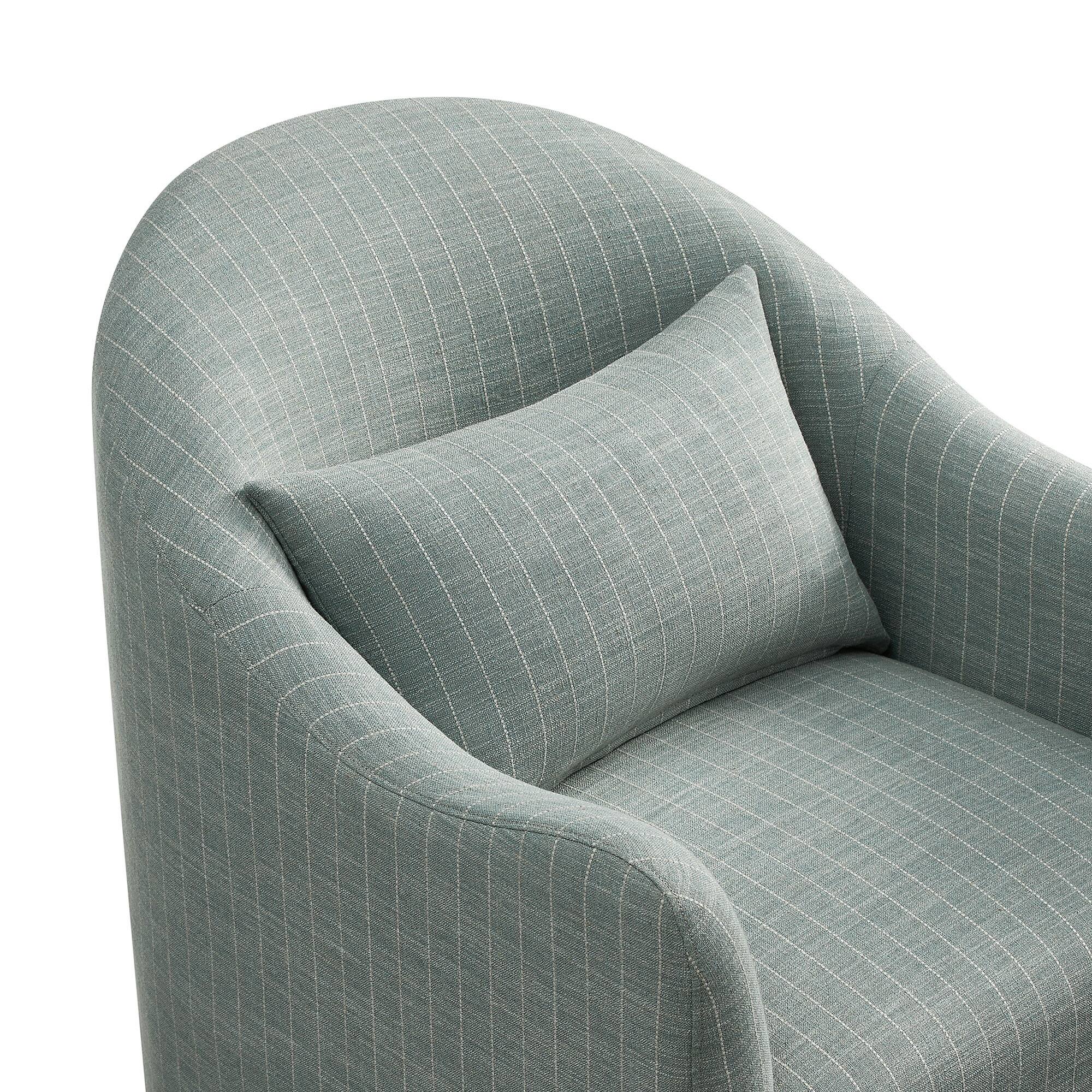 Alt View 5. Modway - Bardot Slipcovered Striped Accent Chair by Modway - Spa Blue Stripe.