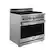 Angle. Thor Kitchen - 6.0 Cu Ft. Freestanding Liquid Propane Gas Range with Infrared Broiler - Stainless Steel.