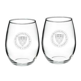 Jardine - Seton Hill Griffins 21oz. Two-Piece Stemless Wine Glass Set - Multicolor