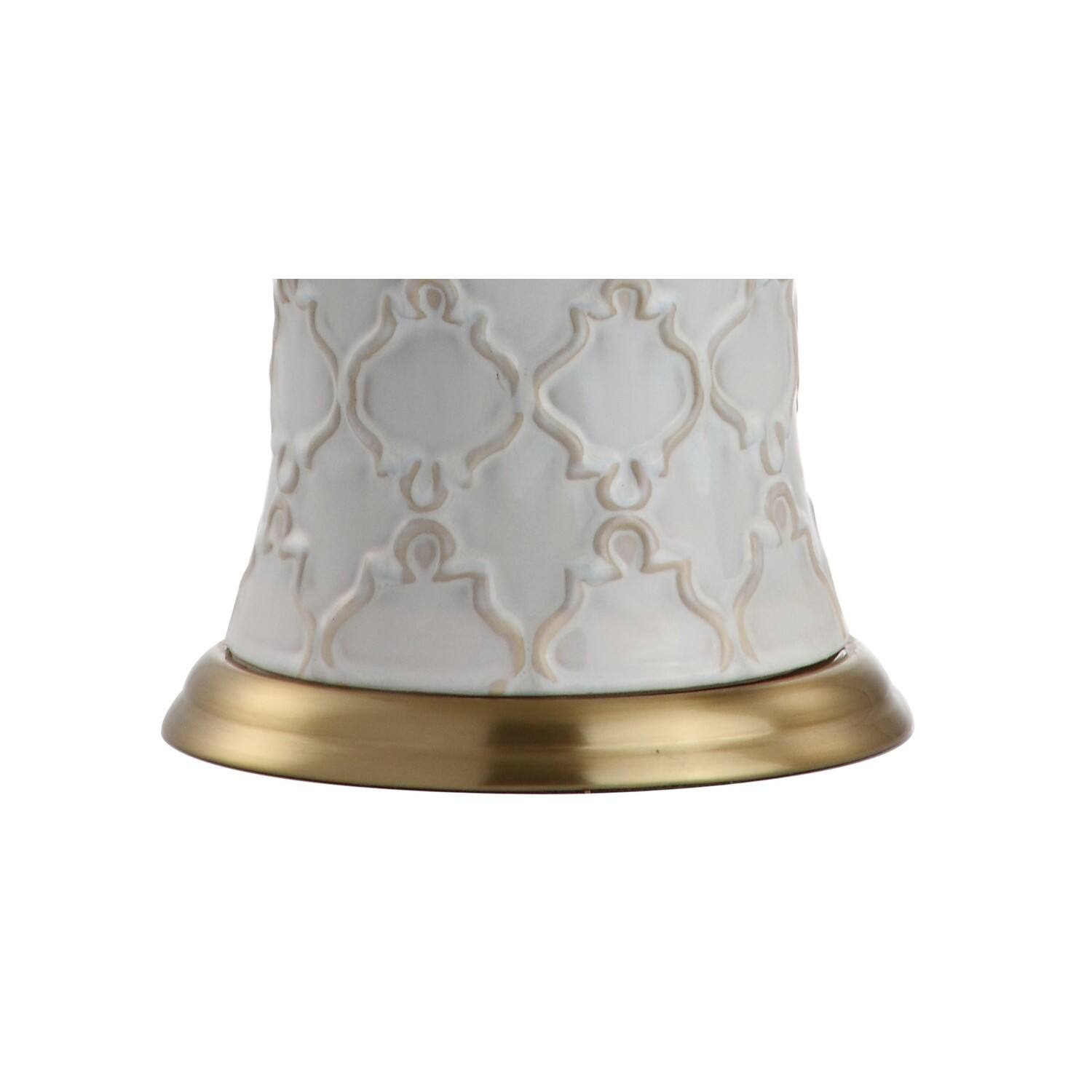 Alt View 7. Jonathan Y - Arthur 29" Ceramic LED Table Lamp, Cream - Cream.