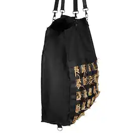 VEVOR - Hay Bag for Horses, 21.65 x 7.28 x 25.2 in, 1.81 x 1.81 in Holes, Premium Nylon Construction with PVC Waterproof Coating - Black