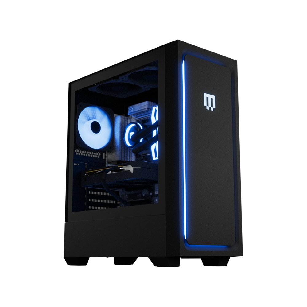 Maingear - MG-1 Gold Gaming Desktop - NVIDIA GeForce RTX 5060 Ti 16GB - AMD Ryzen 5 9600X - 32GB DDR5 - 1TB NVMe SSD - WiFi 7 - RGB - Black