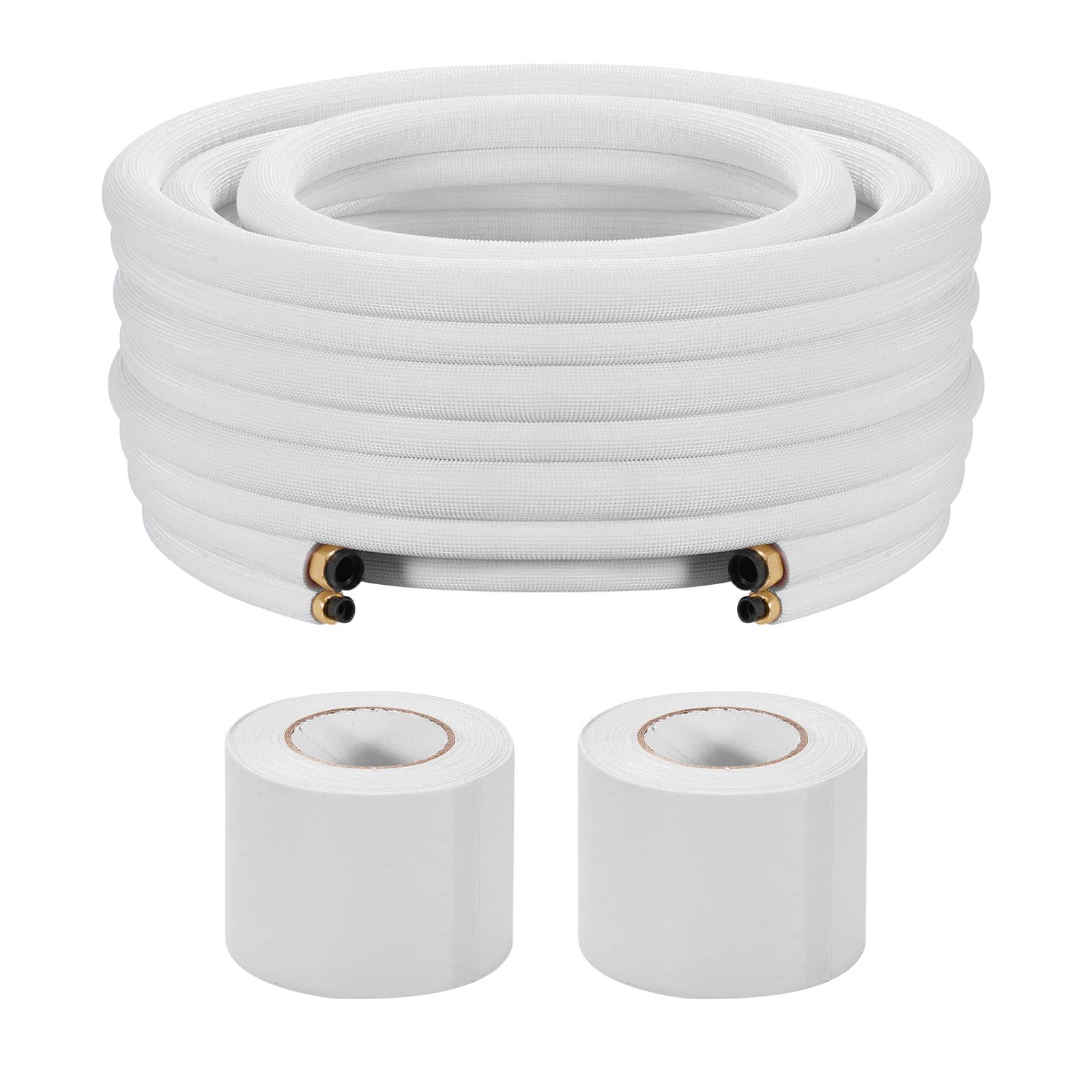 VEVOR - 50ft Mini Split Line Set, 1/4” & 3/8” OD AC Copper Tubing Pipe, 3/8 PE Thickened Insulated Coil with Flared Nuts - White price history on PriceWatchPro