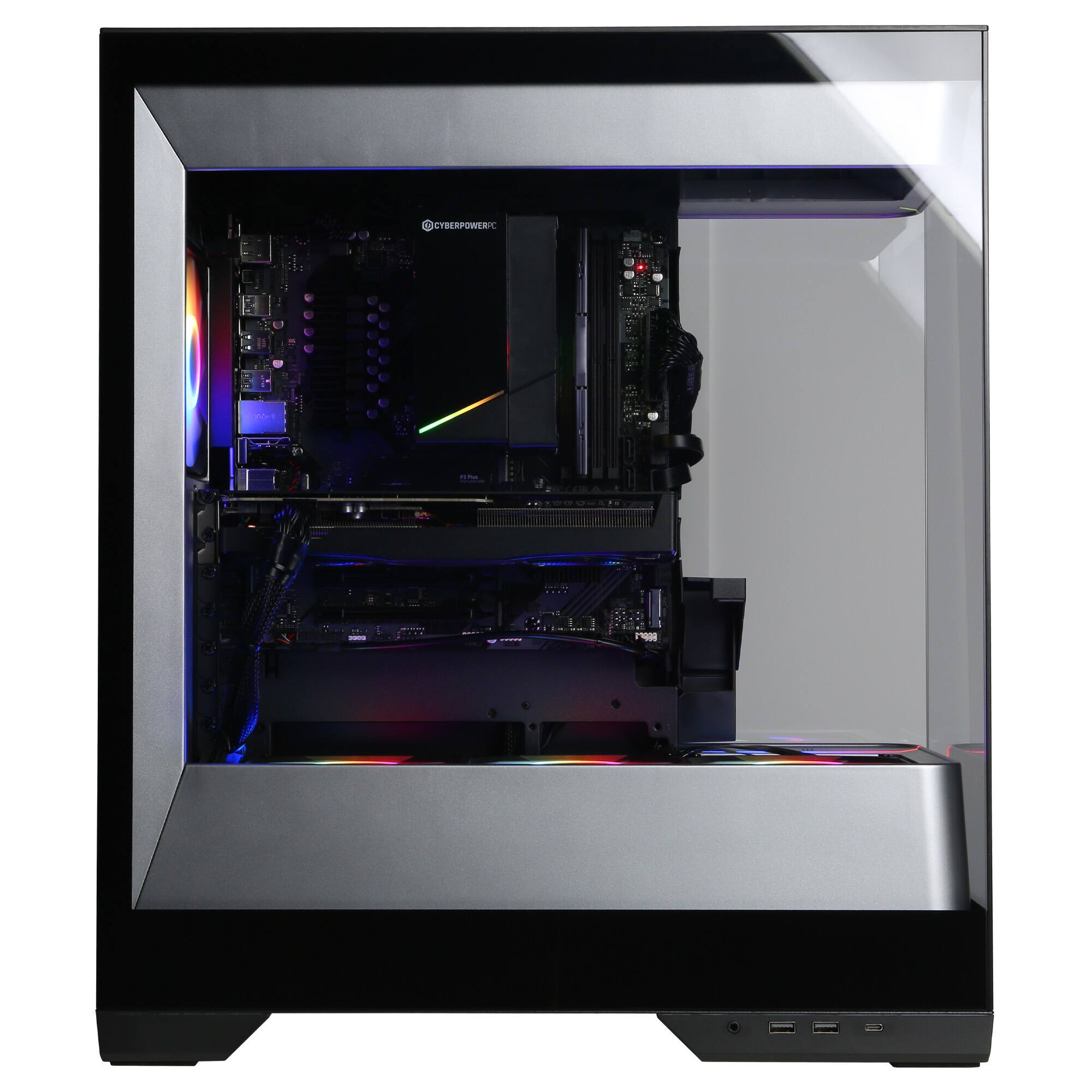 Alt View 11. CyberPowerPC - Gaming Desktop - AMD Ryzen 5 9500F - NVIDIA GeForce RTX 5060 Ti 8GB - 16GB DDR5 - 1TB PCIe 4.0 SSD Storage - Black.