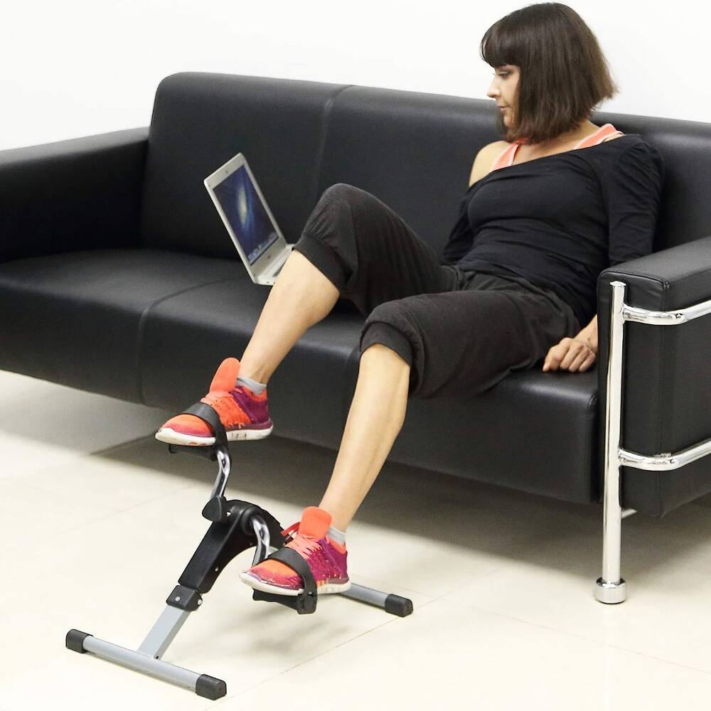 Alt View 3. Loheer - Loheer Pedal Exerciser Under Desk Exercise Bike Foldable Adjustable Resistance LCD Display - Black.