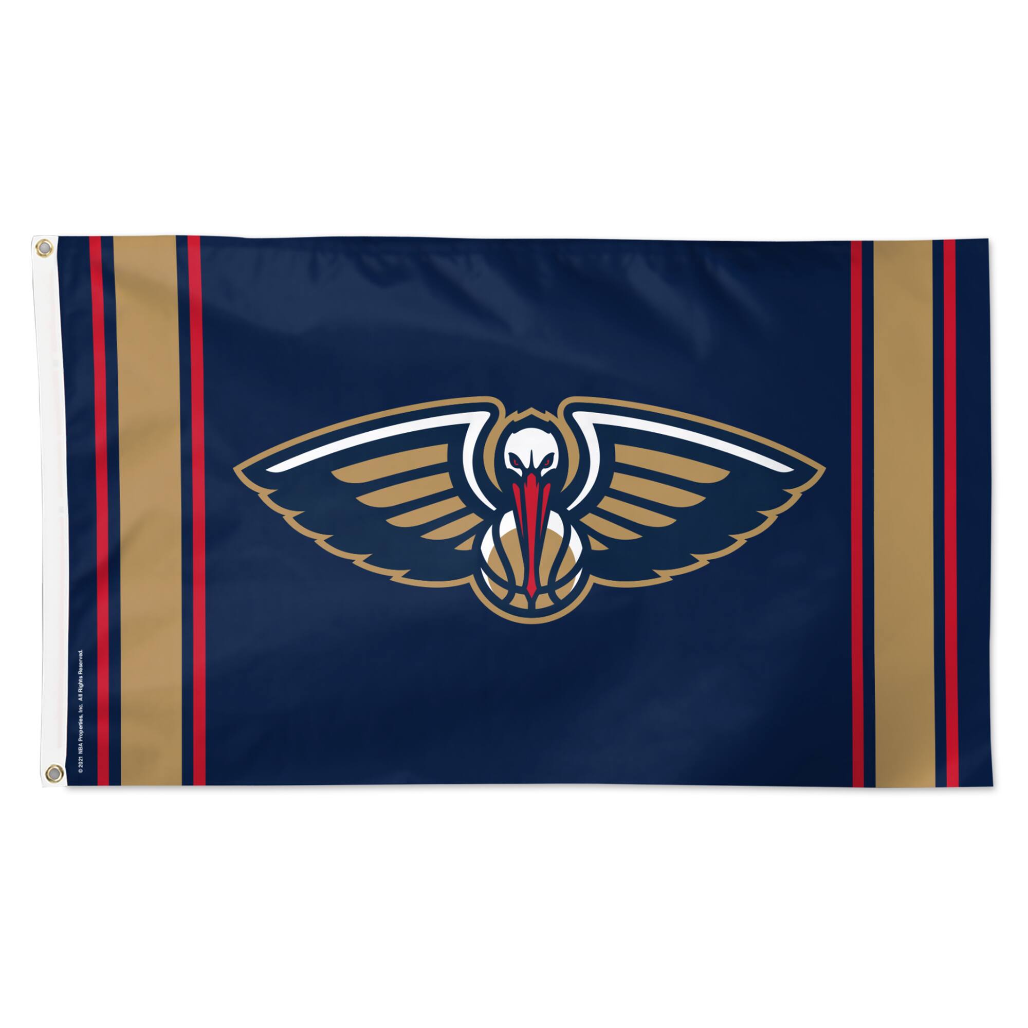 WinCraft - New Orleans Pelicans 3' x 5' Vertical Stripe Deluxe Single-Sided Flag - Multicolor