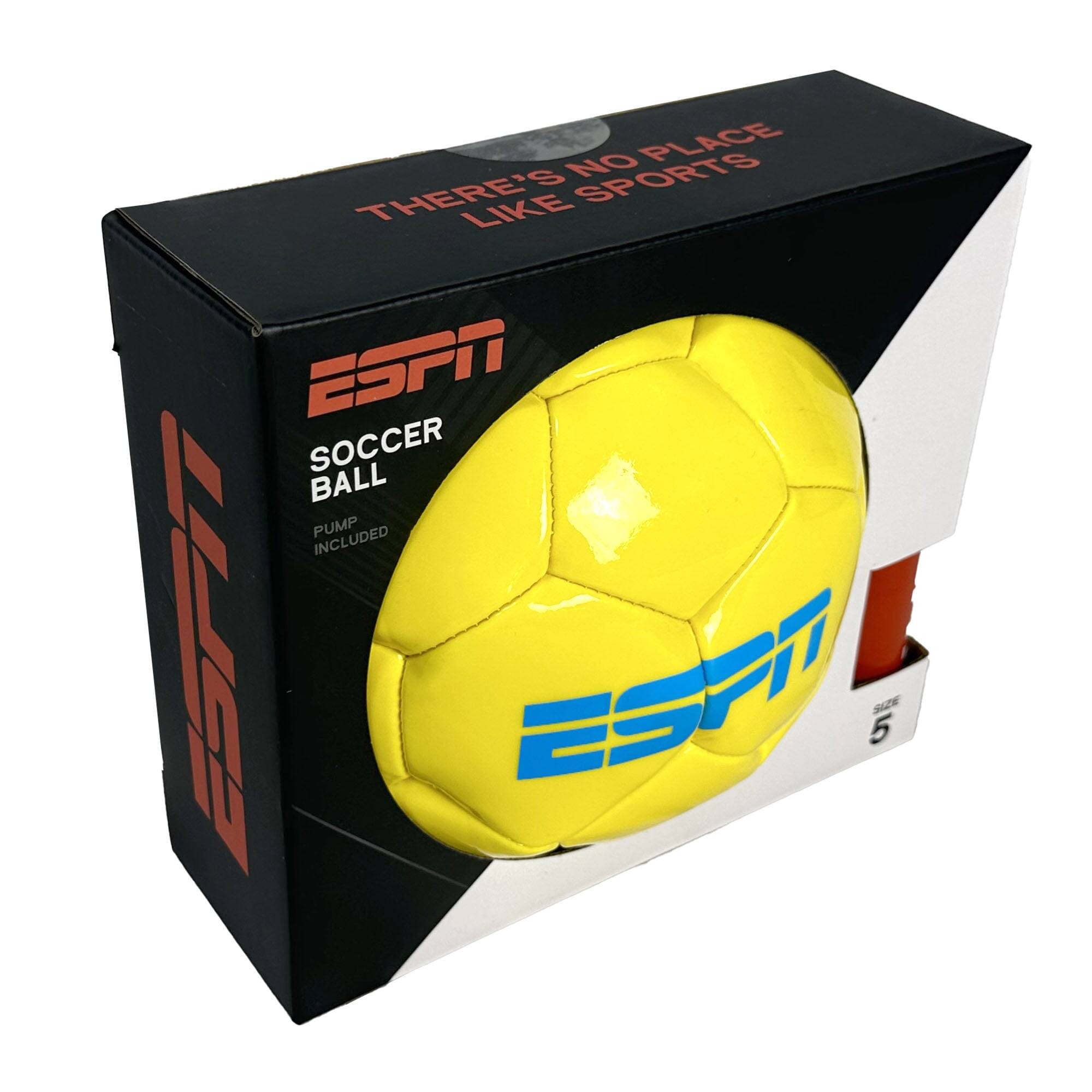 There's no place like sports.

ESPN Soccer Ball  
Pump Included  
Size 5