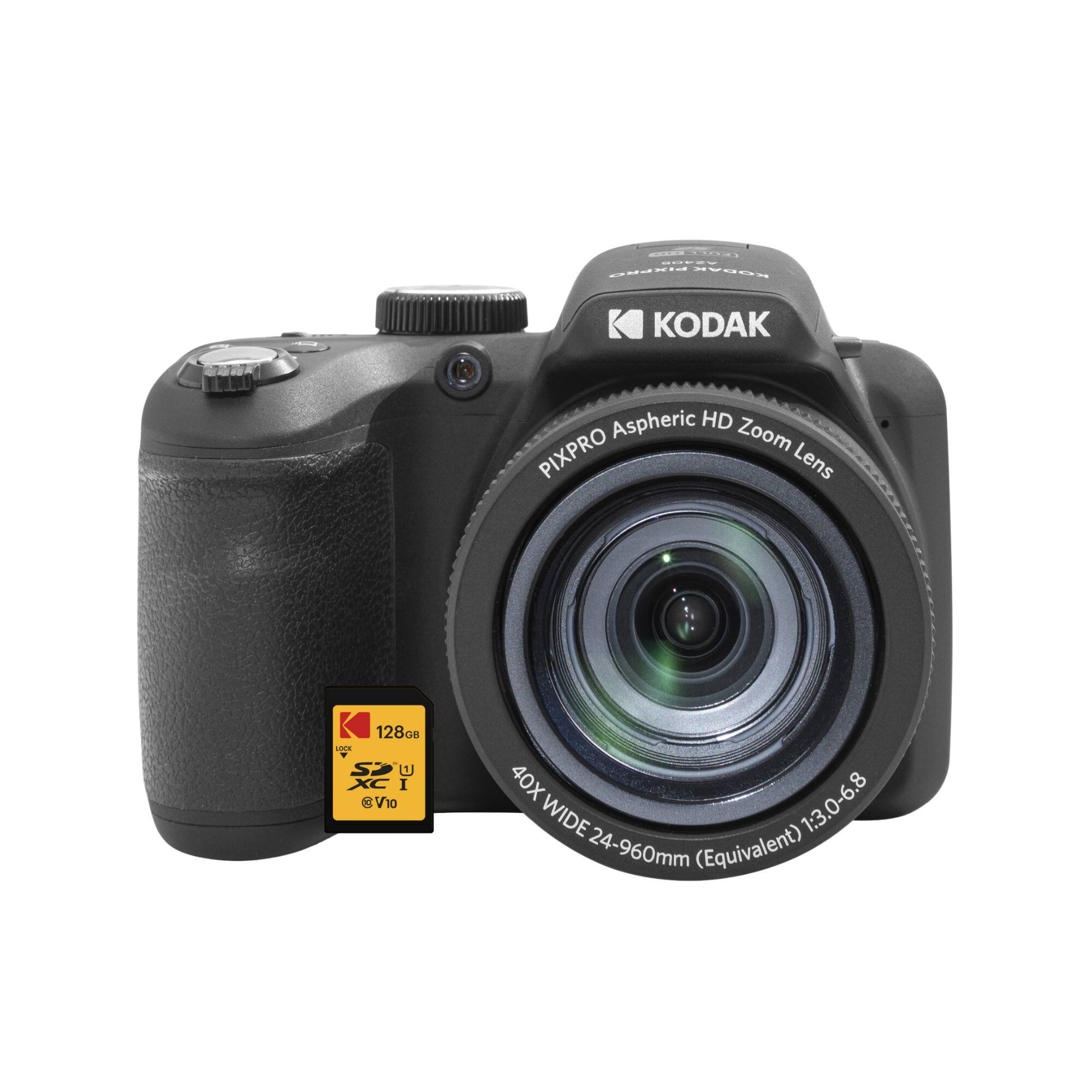Kodak - PIXPRO AZ405 16MP Astro Zoom Digital Camera (Black) Bundle with SD Card