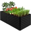 Front. Best Choice Products - Best Choice Products 6x3x2ft Outdoor Metal Raised Garden Bed for Vegetables Flowers Herbs - Black - Black.