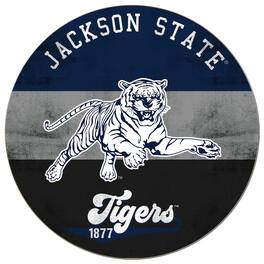 Jardine - Jackson State Tigers 20'' x 20'' Retro Logo Circle Sign - Navy
