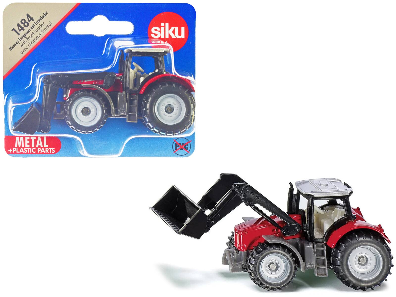 Massey Ferguson Tractor with Front Loader Red with Silver Top Diecast Model by Siku price history on PriceWatchPro