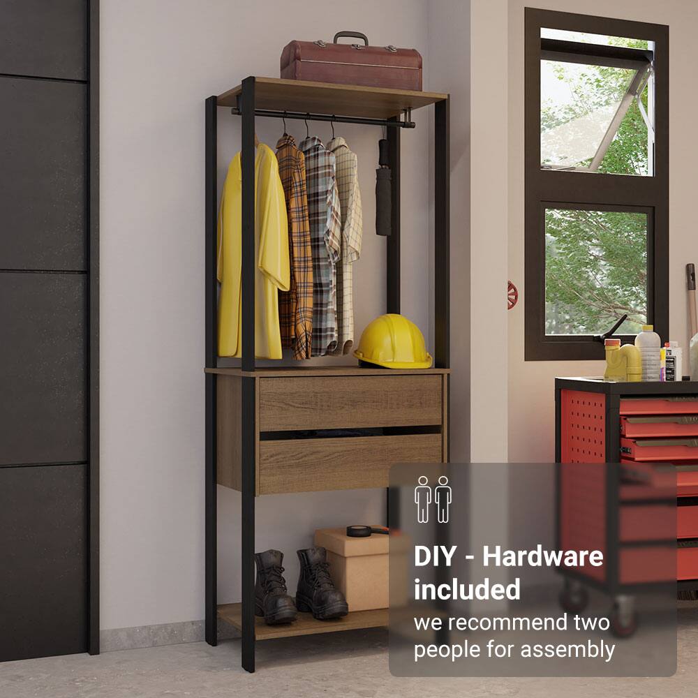 DIY - Hardware included  
we recommend two people for assembly