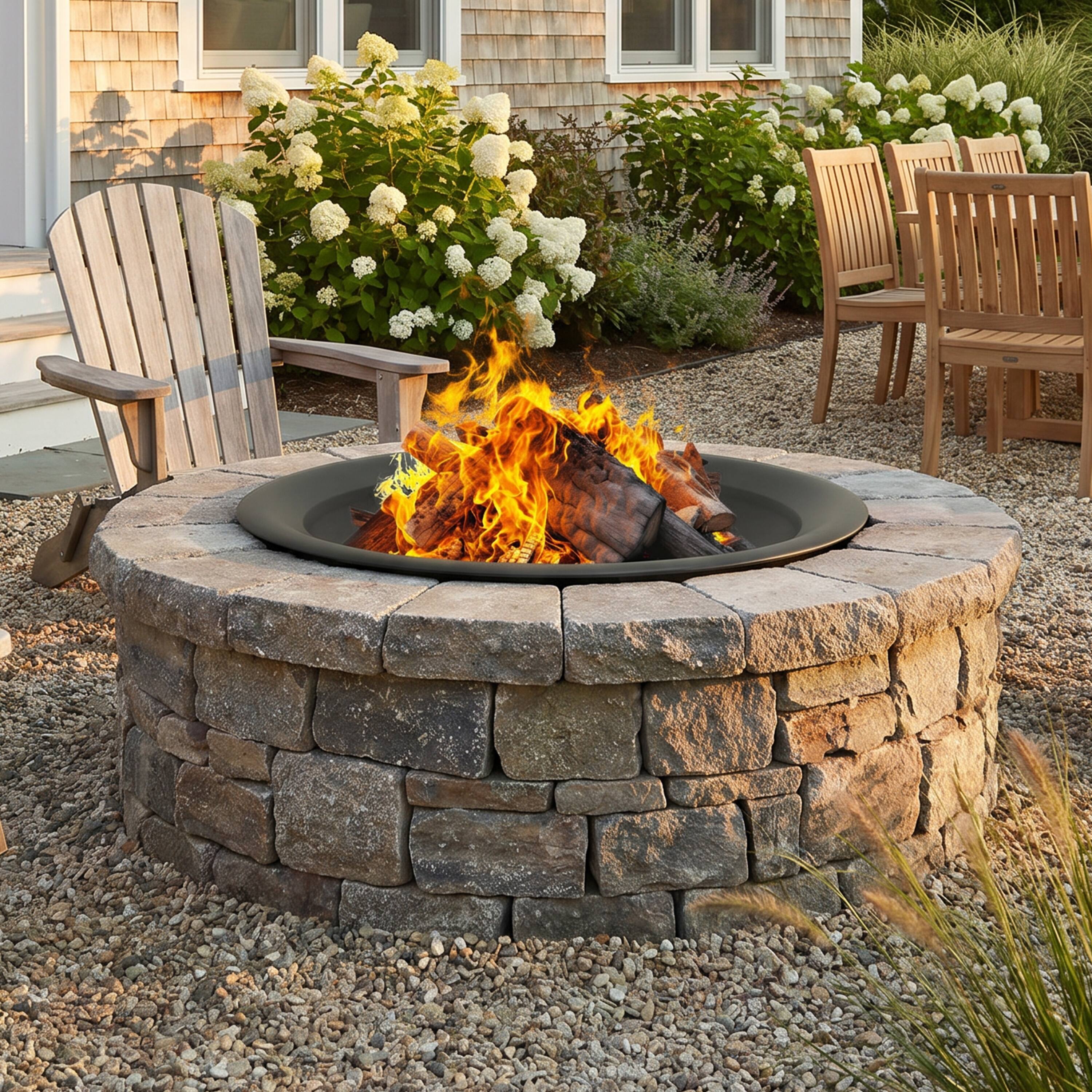 Alt View 10. Sunnydaze - 26 in Classic Elegance Steel Replacement Fire Pit Bowl - Black.