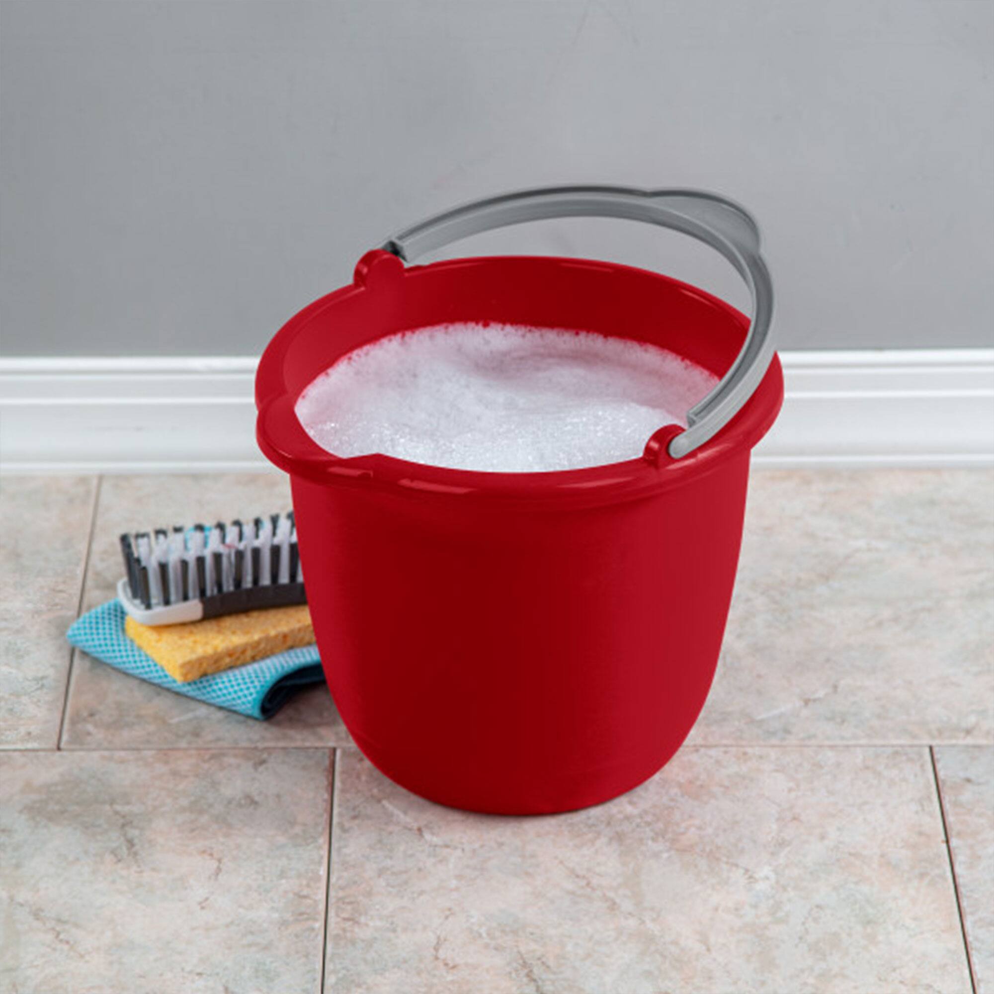 Alt View 10. Sterilite - Sterilite Large 10 Qt Easy Pour Spout Pail with Comfy Grip Handle, Red (36 Pack) - Red.