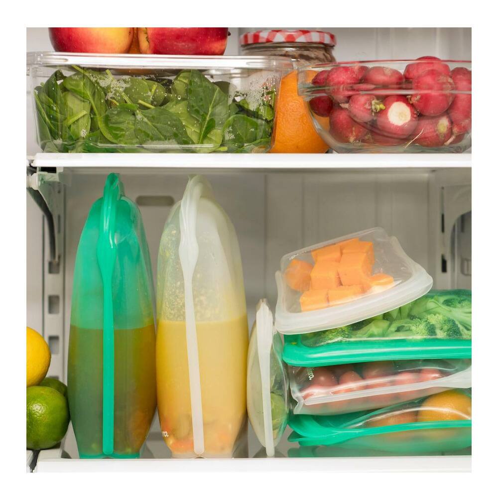 Angle. Cuisipro - Cuisipro Green Silicone Pack-it Bag, Pack of 20.