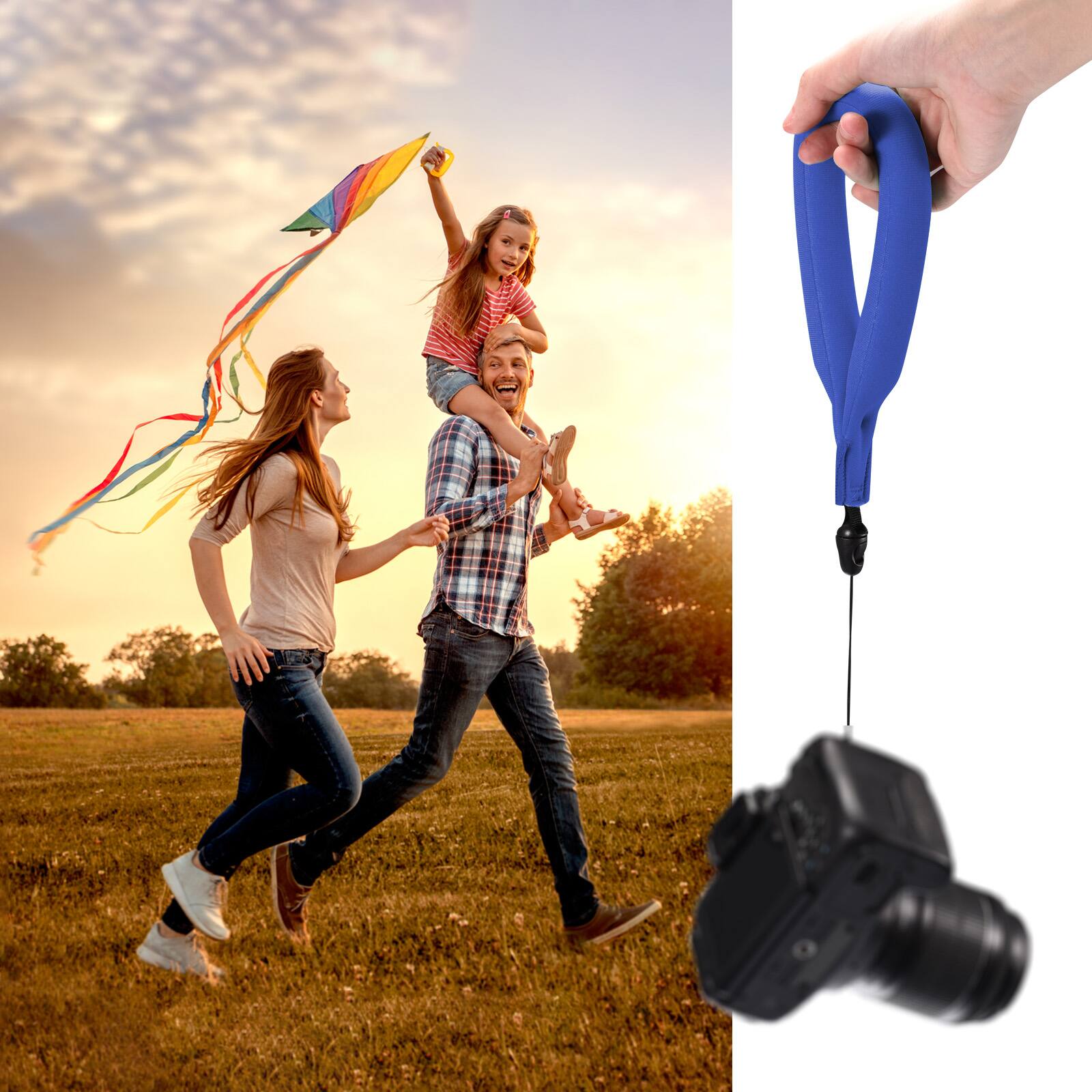 Alt View 4. Unique Bargains - Floating Wrist Strap, Neoprene Waterproof Lightweight 250g Buoyancy Wristband for Underwater Camera Swimming Snorkeling - Blue.