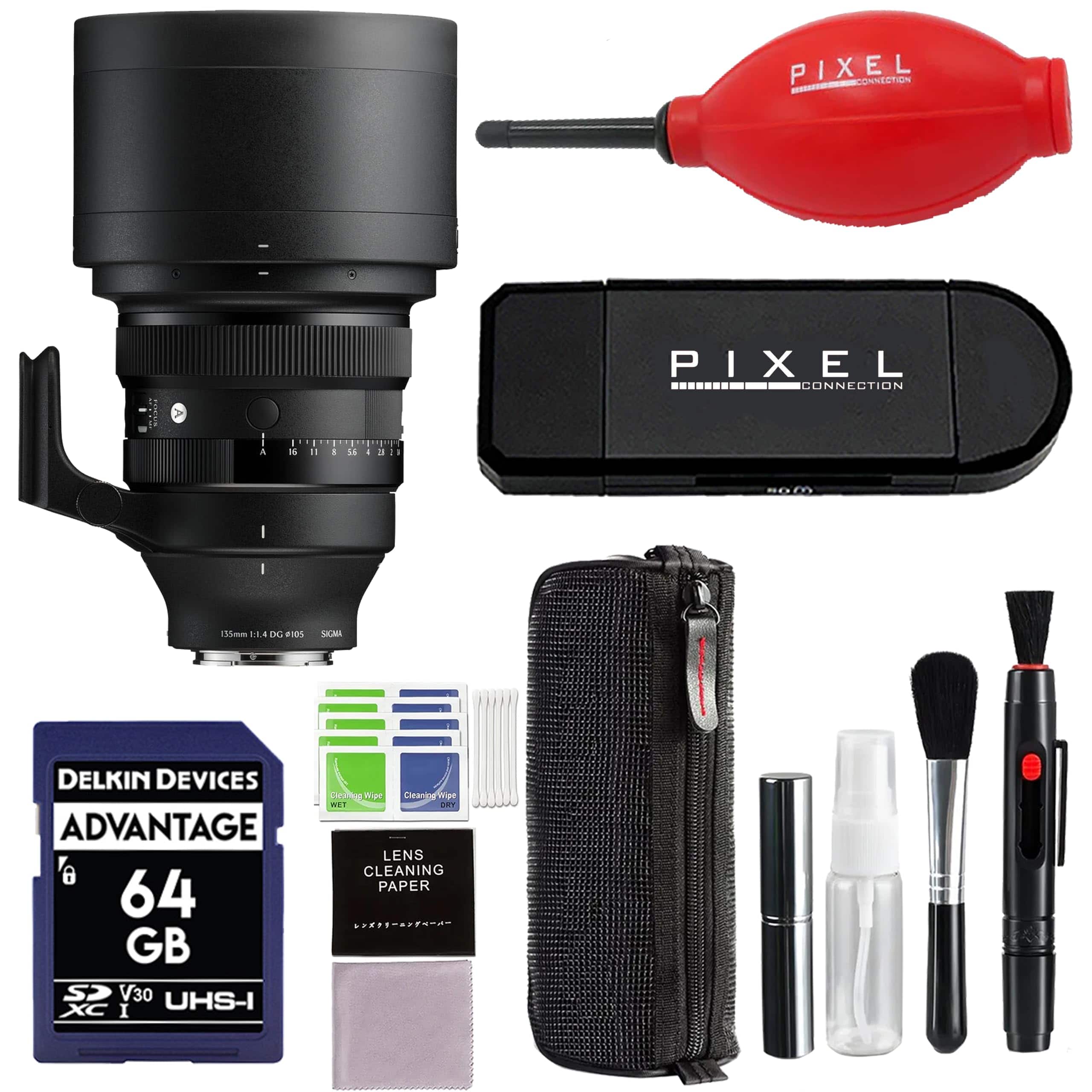 Sigma - 135mm f/1.4 DG Art Lens for Sony E with Advanced Accessory and Travel Bundle | 241965 | 135mm Lens for Sony E