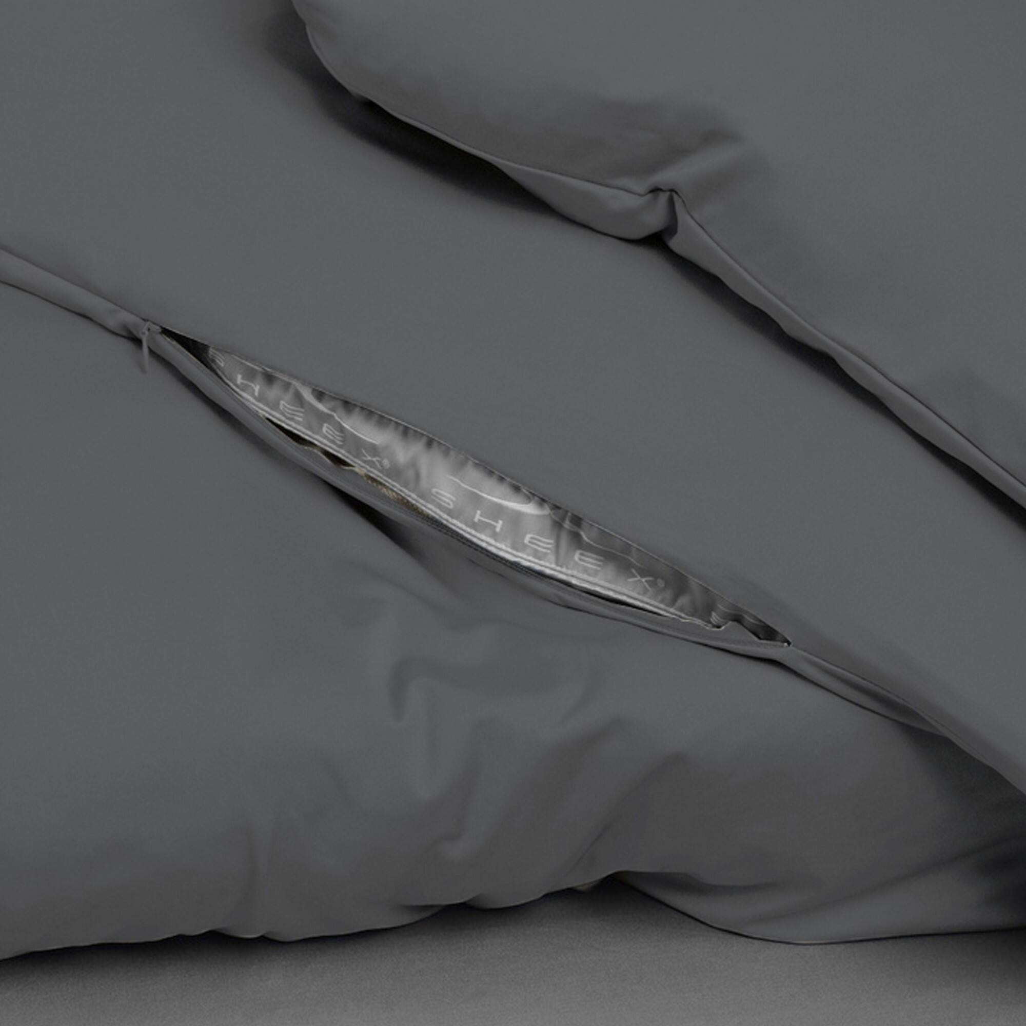Alt View 11. SHEEX - SHEEX Sleep Tech - Duvet Cover & Shams - Full Queen - Graphite.