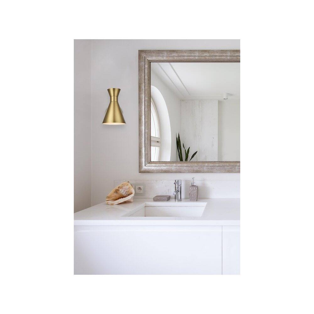 Living District - Halycon 6 Inch Wall Sconce - Satin Gold price history on PriceWatchPro