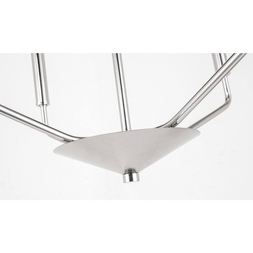 Back. Living District - Enzo 4 Light Chrome Pendant - Chrome.
