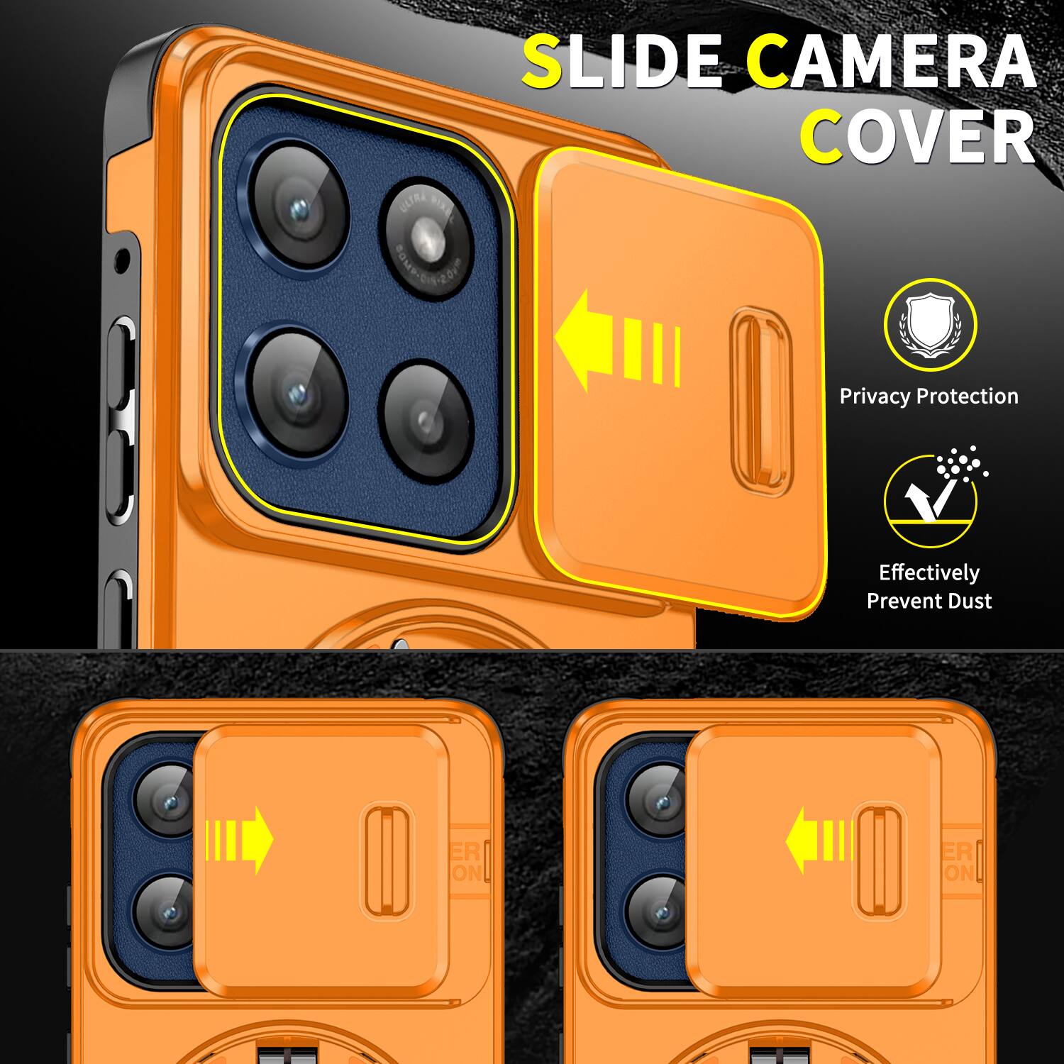 SLIDE CAMERA COVER

Privacy Protection
Effectively Prevent Dust