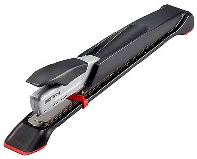 Front. Bostitch - Bostitch Long Reach Stapler, 25 Sheet Capacity, Black/Silver (PPR1610) - Black.