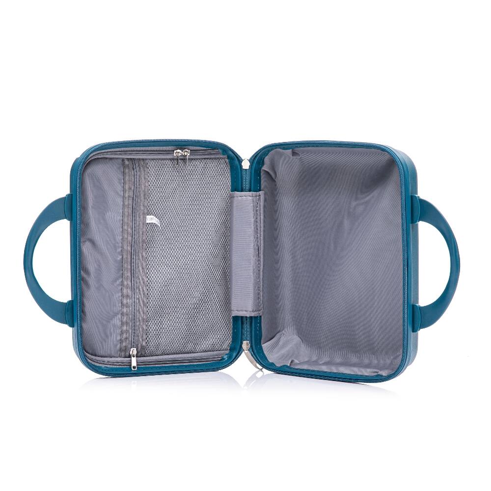 Alt View 4. Ropilly - Ropilly 4 Piece Luggage Set Hardside Spinner Luggage with 14-Inch Cosmetic Case, Blue Suitcase Set - Blue.