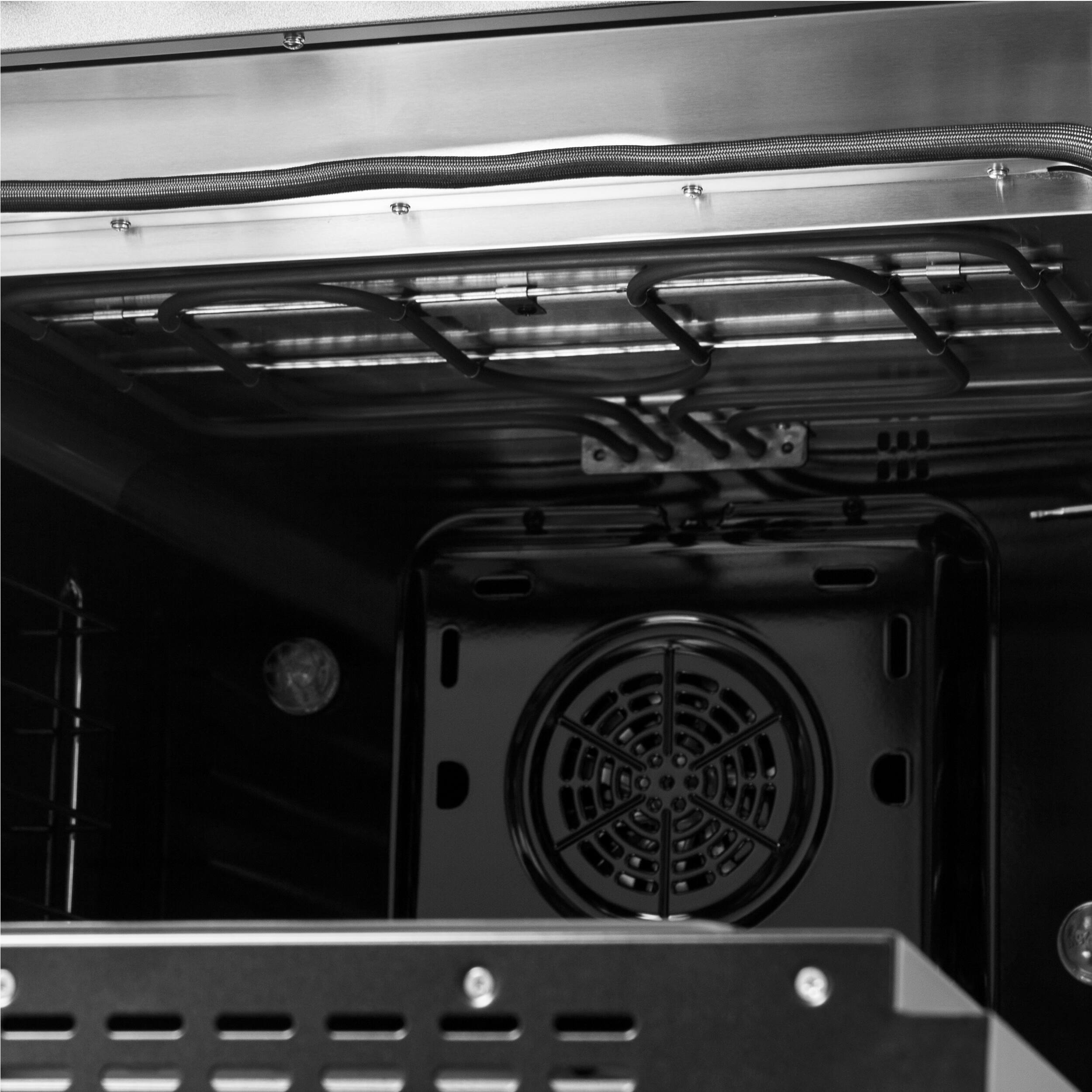 Alt View 11. Forno Appliances - Galiano 6.58 Cu. Ft. Freestanding Dual Fuel Range with Convection Oven and Griddle - Black Door.