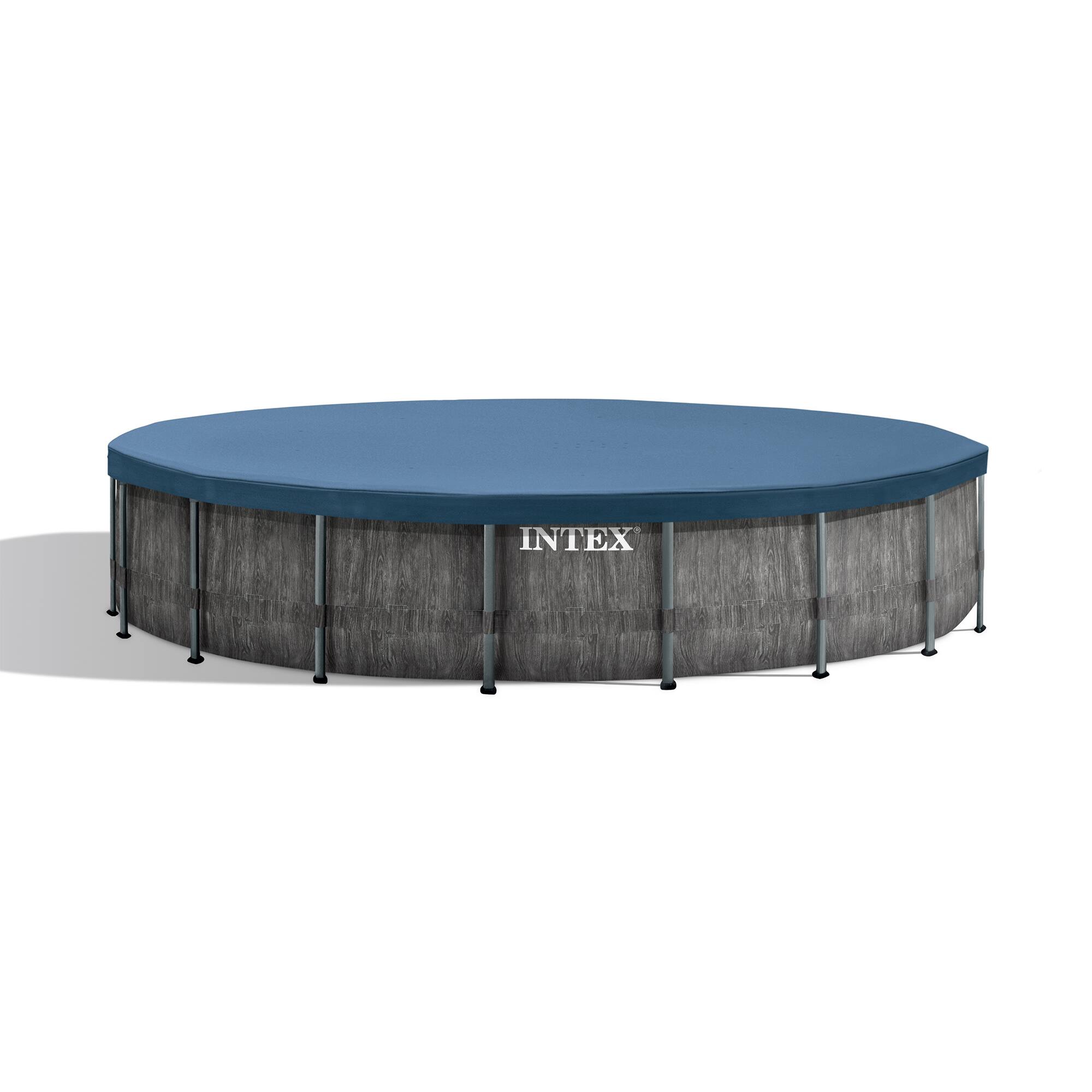 Alt View 11. Intex - Greywood Prism 18ft x 48in Frame Above Ground Swimming Pool Set with Pump - Gray.