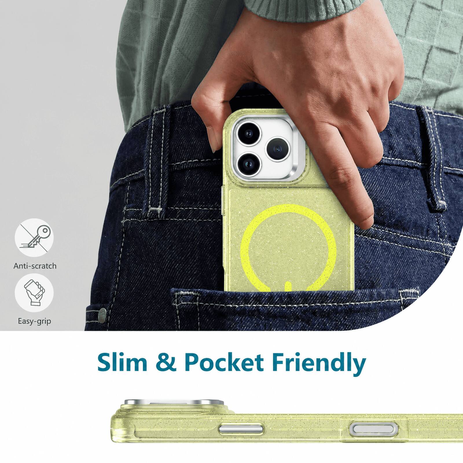 Anti-scratch  
Easy-grip  
Slim & Pocket Friendly