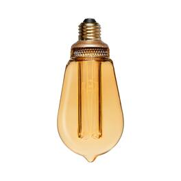 Next Glow - ST64 Vintage LED Edison Bulbs 3.5W (20W Eq), E26 Base, Dimmable Warm Amber Light for Home, Kitchen, Décor - Gray