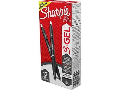 NEW Sharpie Pen Stylo  
GEL  
12 Pens Stylos  
Black Ink Noir  
Fine 0.5