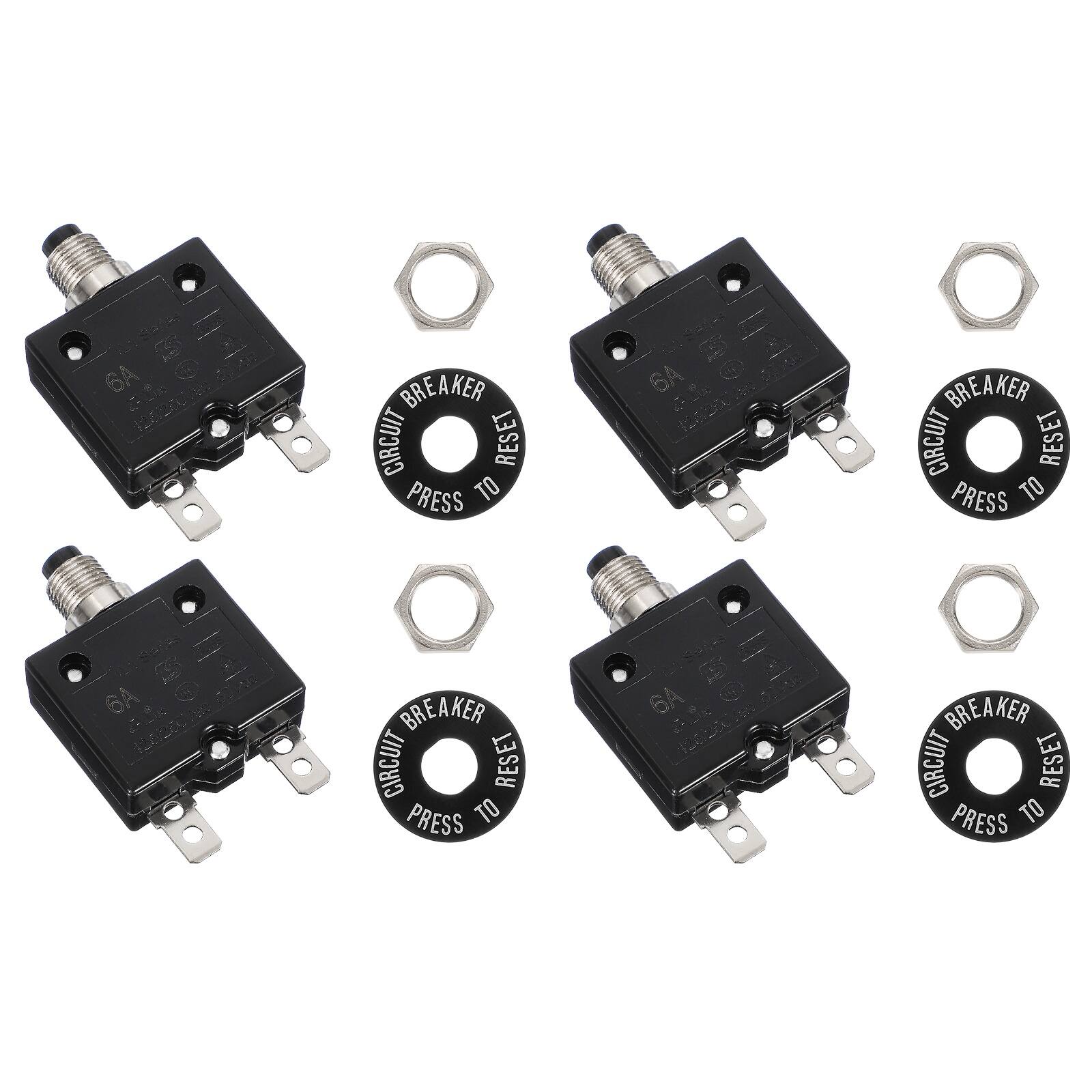 6A 250V 280V 200V BREAKER CIRCUIT RESET PRESS TO RESET
