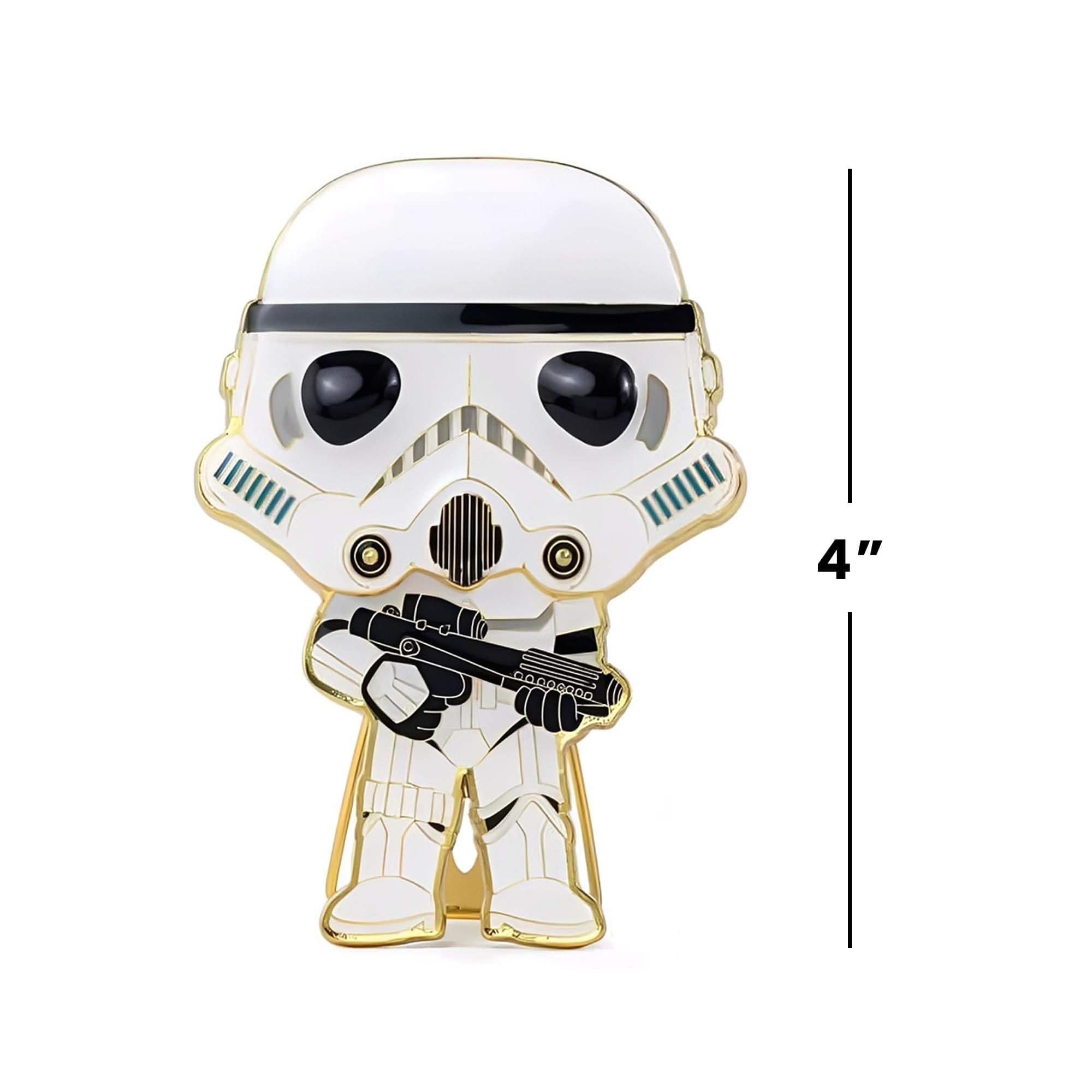 Alt View 5. Funko - Star Wars Funko POP Pin Large Enamel Pin | Stormtrooper - White.