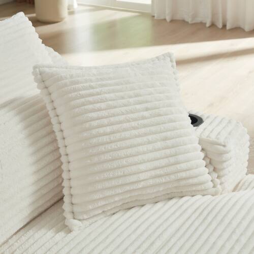 Alt View 4. Loheer - Loheer- 3.93 ft White Modern Compression Sofa Cushioned Lounge Chair for Apartment Bedroom Living Room - White.