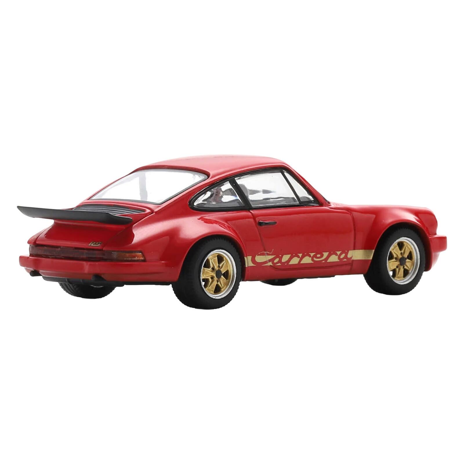 Alt View 2. Spark - 1974 Porsche 911 Carrera RS 3.0 Red with Gold Stripes 1/64 Model Car by Spark.