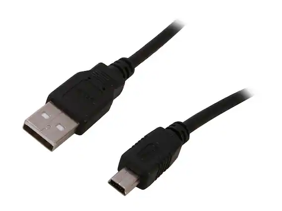 Front. Nippon Labs - Nippon Labs MINIUSB-6 6 ft. USB 2.0 Type A Male to USB Type B Adapter Male Cable, Black.