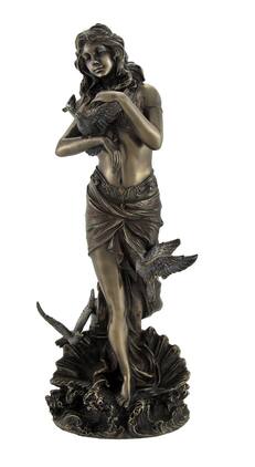 Veronese Design - Bronzed Aphrodite with Doves on Scallop Shell Statue - Bronze