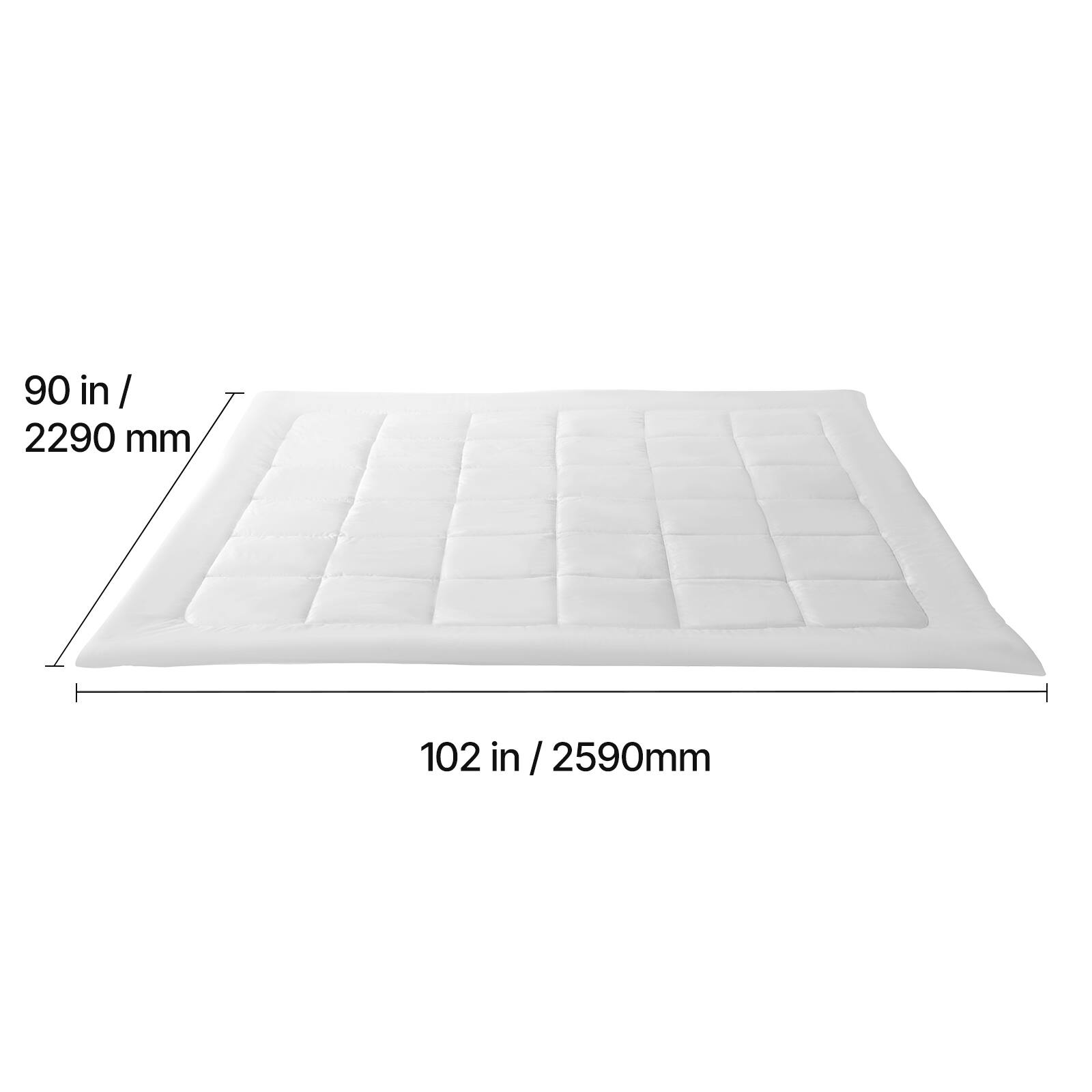 90 in / 2290 mm  
102 in / 2590 mm