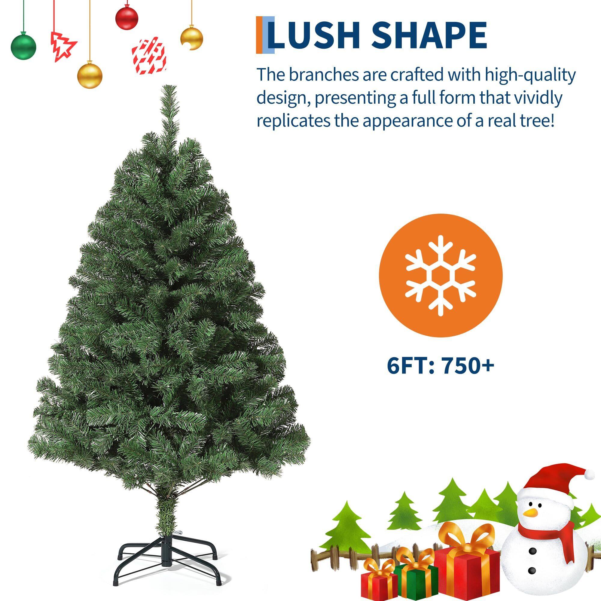 LUSH SHAPE

The branches are crafted with high-quality design, presenting a full form that vividly replicates the appearance of a real tree!

6FT: 750+