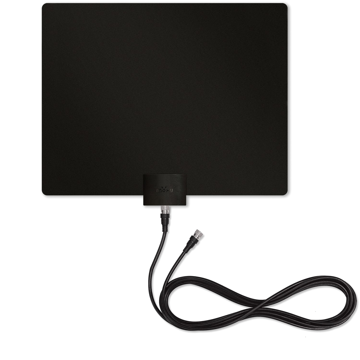 Mohu - Mh-110029bb Leaf Plus Paper-thin Indoor Tv Antenna, Amplified, Uhf Vhf, 60-mile Range, Multi-directional - Black