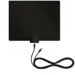 Mohu - Leaf Plus Paper-Thin Indoor TV Antenna, Amplified, UHF VHF, 60-Mile Range, Multi-Directional, 4K 8K UHD, NEXTGEN TV - Black/White